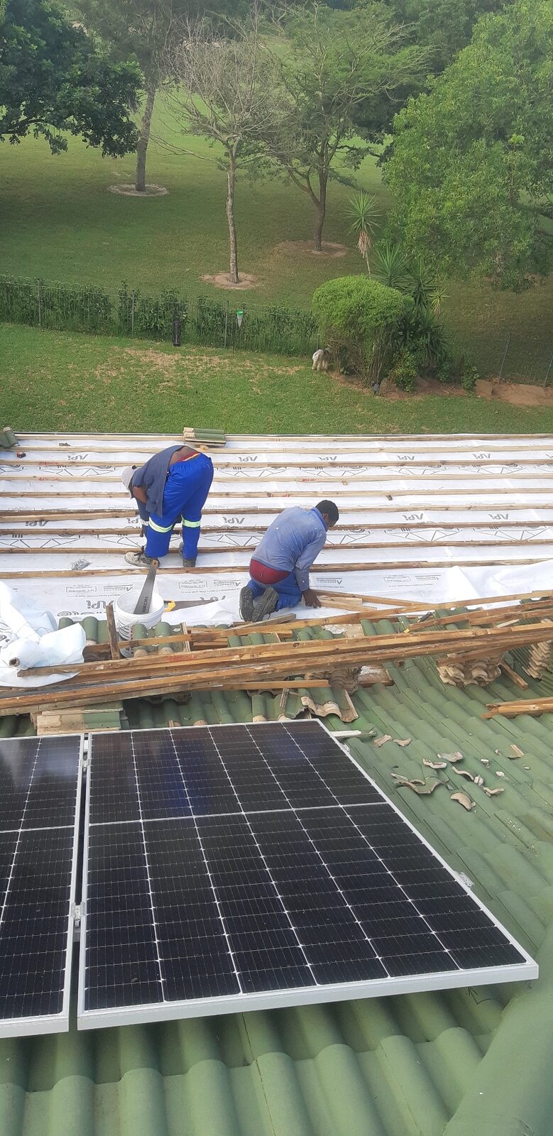 Waterproofing completed roof
