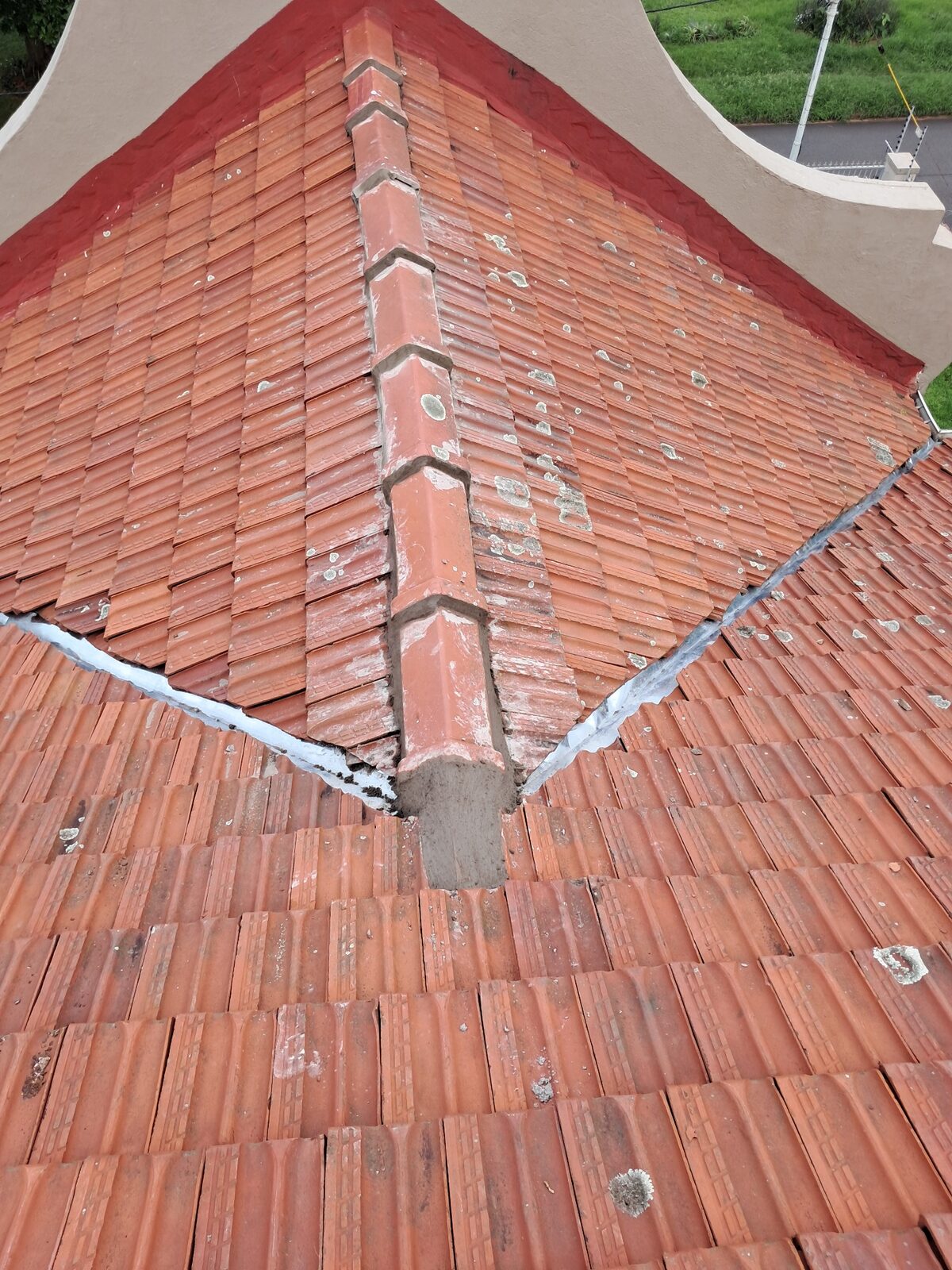 Painted home — post-roof completion