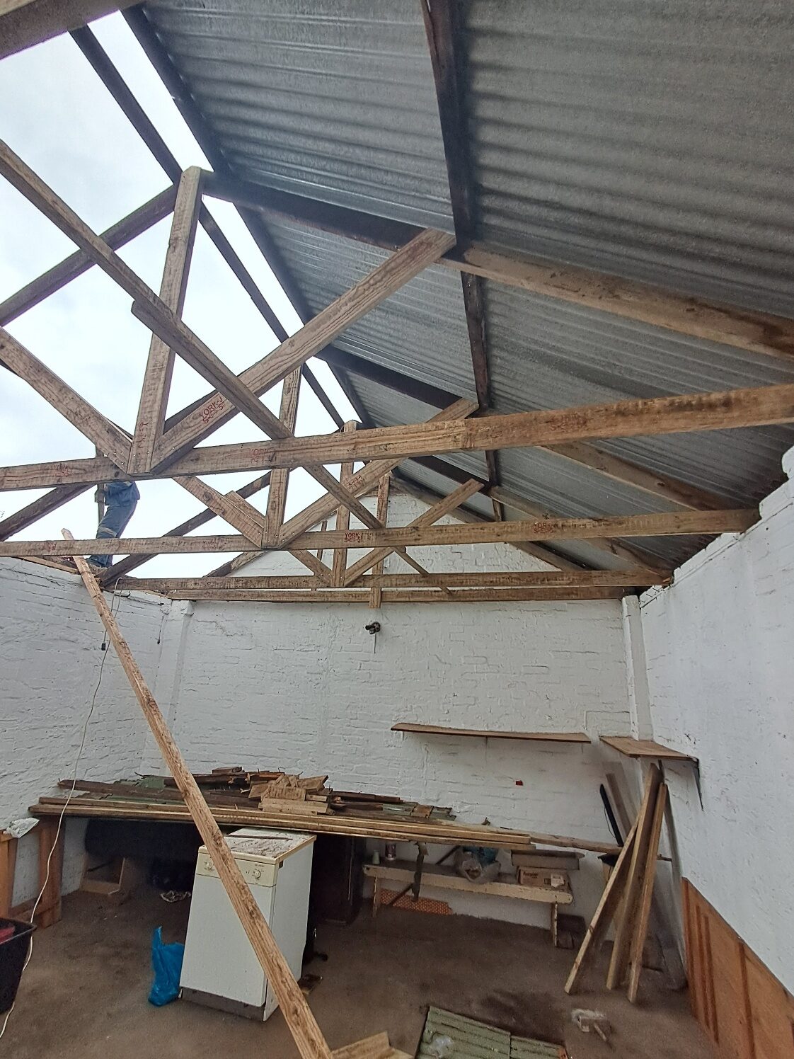 IBR roof sheeting close-up