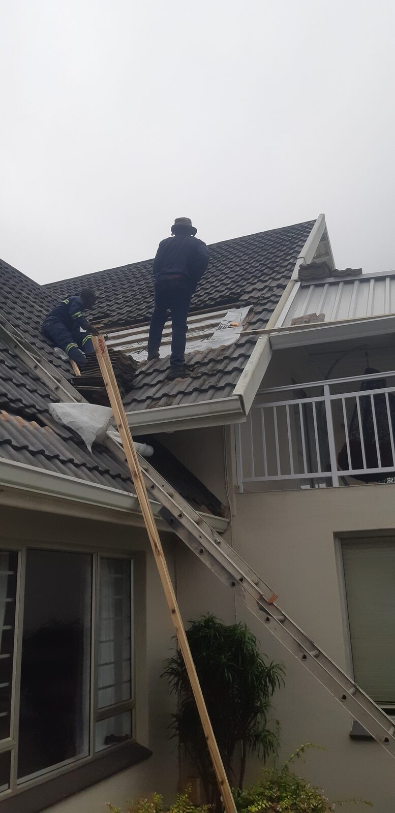 Completed waterproofed flat roof